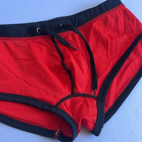 Red Pool Boy Swim Brief Medium - Picture 2 of 4